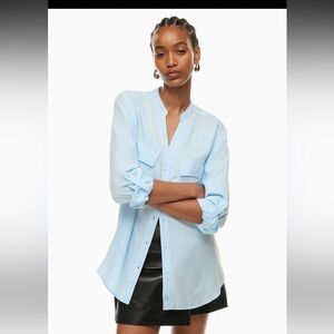 Babaton Utility Collarless Shirt